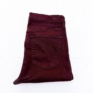 Edwin Straight Leg High Rise Black Denim Jeans Raw Hem Zip Fly Size 30